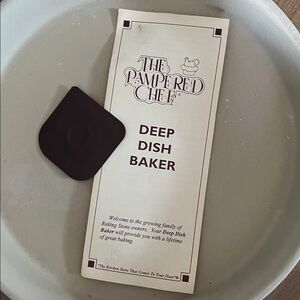 The Pampered Chef Deep Dish Baker stoneware, model number 3615